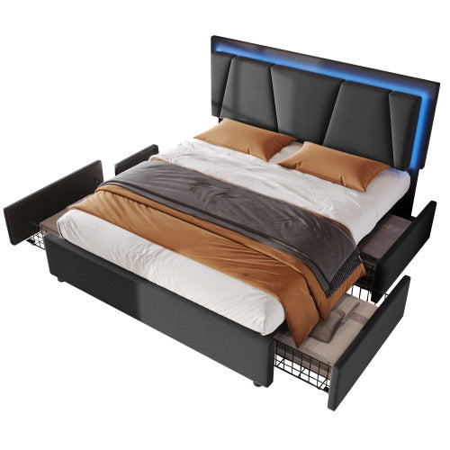 Wooden Storage Bed Bed Frame   Size  160cmx200cm